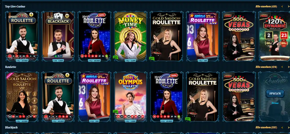 Fambet Live Casino – Echte Dealer und HD-Streams von Evolution Gaming