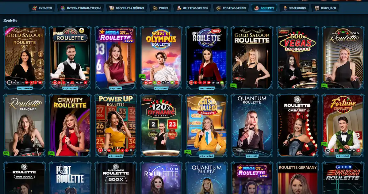 Fambet Live-Roulette – European Roulette und Lightning Roulette von Evolution Gaming